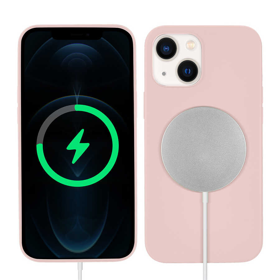 Apple iPhone 13 Uyumlu Kılıf Zore Silksafe Wireless Kapak