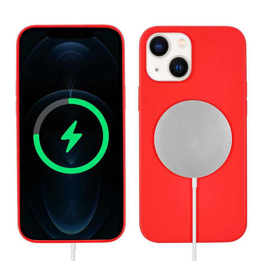 Apple iPhone 13 Uyumlu Kılıf Zore Silksafe Wireless Kapak