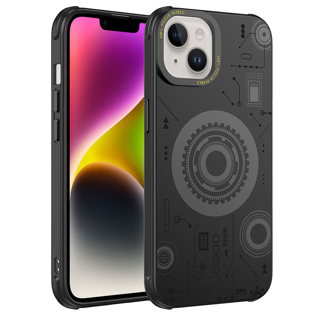 Apple iPhone 13 Uyumlu Kılıf Zore Wireless Şarj Özellikli Desenli Hot Kapak