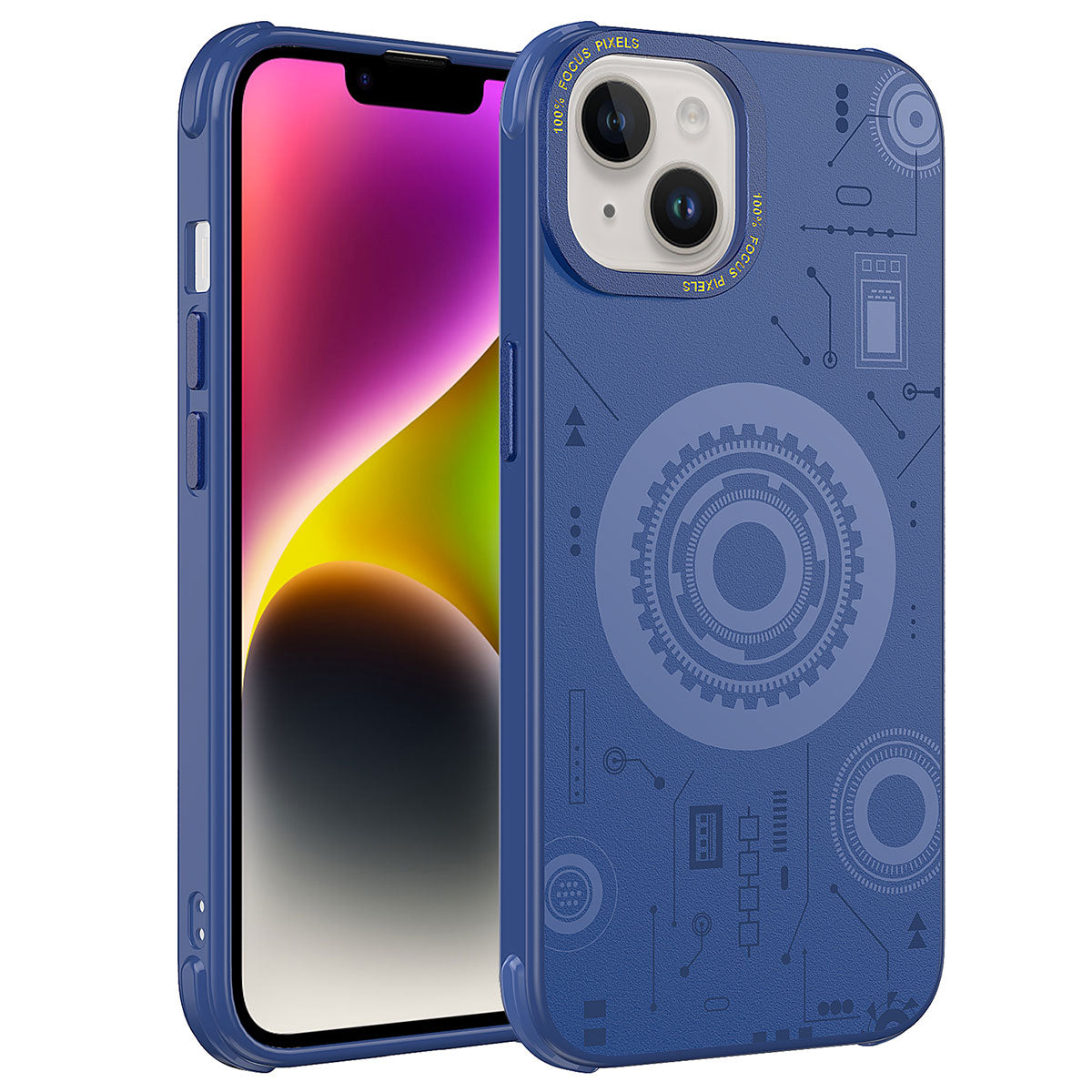 Apple iPhone 13 Uyumlu Kılıf Zore Wireless Şarj Özellikli Desenli Hot Kapak