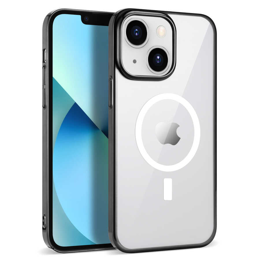 Apple iPhone 13 Uyumlu Kılıf Zore Wireless Şarj Özellikli Pixel M-safe Kapak