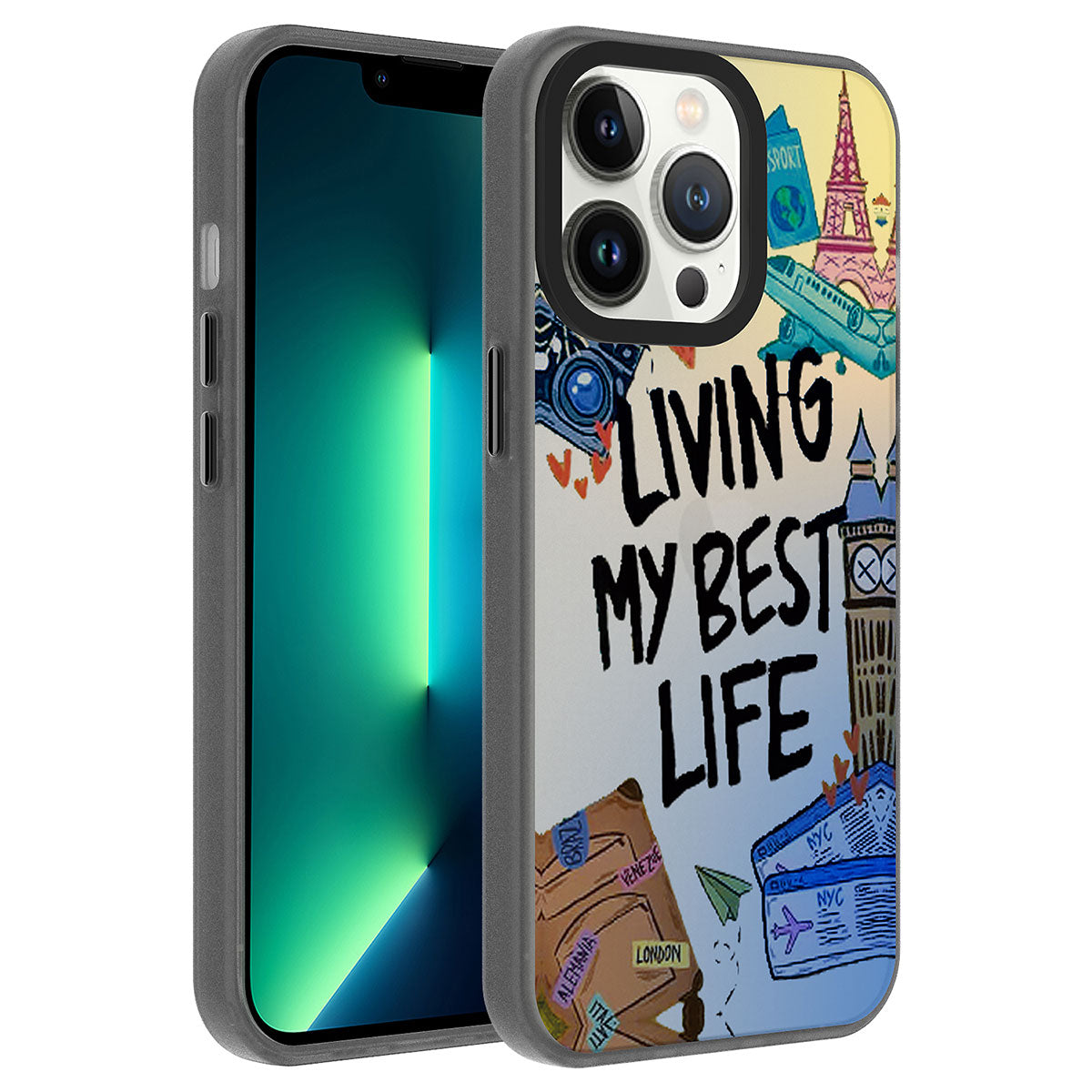 Apple iPhone 13 Pro Uyumlu Kılıf Desenli Zore Dragon Sert Kapak