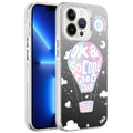 Apple iPhone 13 Pro Uyumlu Kılıf Desenli Zore Silver Sert Kapak