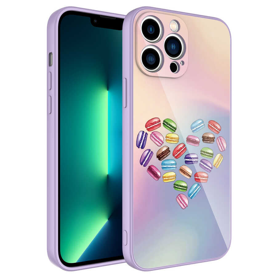 Apple iPhone 13 Pro Uyumlu Kılıf Kamera Korumalı Desenli Sert Silikon Zore Epoksi Kapak