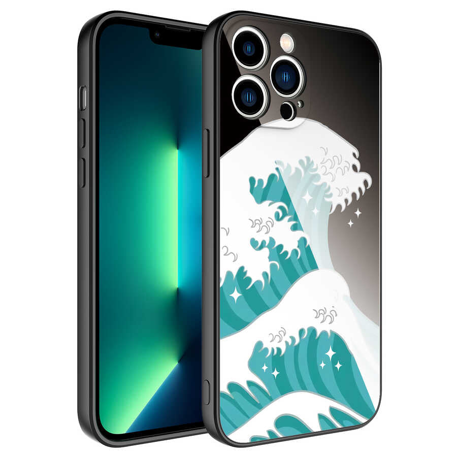 Apple iPhone 13 Pro Uyumlu Kılıf Kamera Korumalı Desenli Sert Silikon Zore Epoksi Kapak