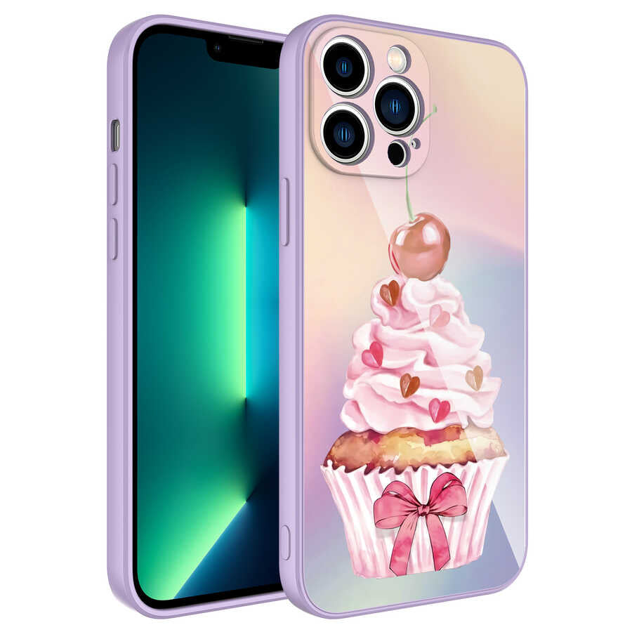 Apple iPhone 13 Pro Uyumlu Kılıf Kamera Korumalı Desenli Sert Silikon Zore Epoksi Kapak