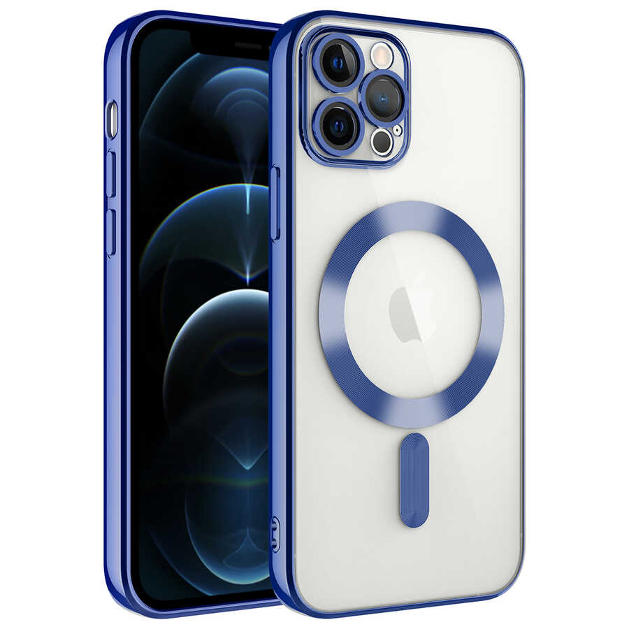 Apple iPhone 13 Pro Uyumlu Kılıf Kamera Korumalı M-safe Wireless Şarj Özellikli Zore Demre Kapak