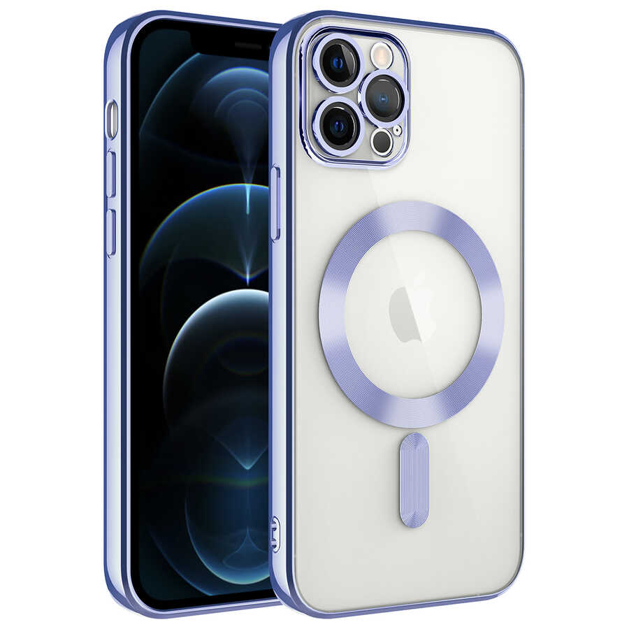 Apple iPhone 13 Pro Uyumlu Kılıf Kamera Korumalı M-safe Wireless Şarj Özellikli Zore Demre Kapak