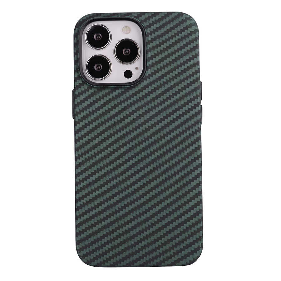 Apple iPhone 13 Pro Uyumlu Kılıf Karbon Fiber Tasarımlı Zore Karbono Kapak