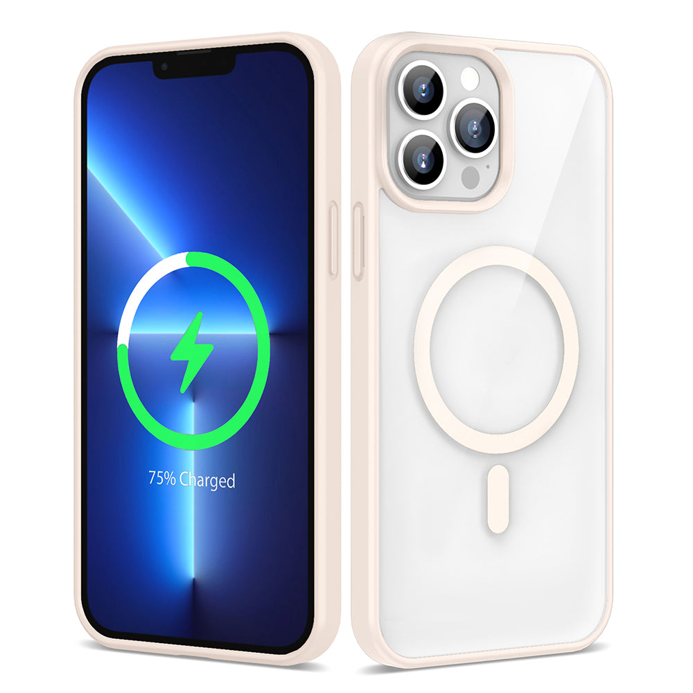 Apple iPhone 13 Pro Uyumlu Kılıf M-safe Wireless Şarj Özellikli Silikon Zore Ege Kapak