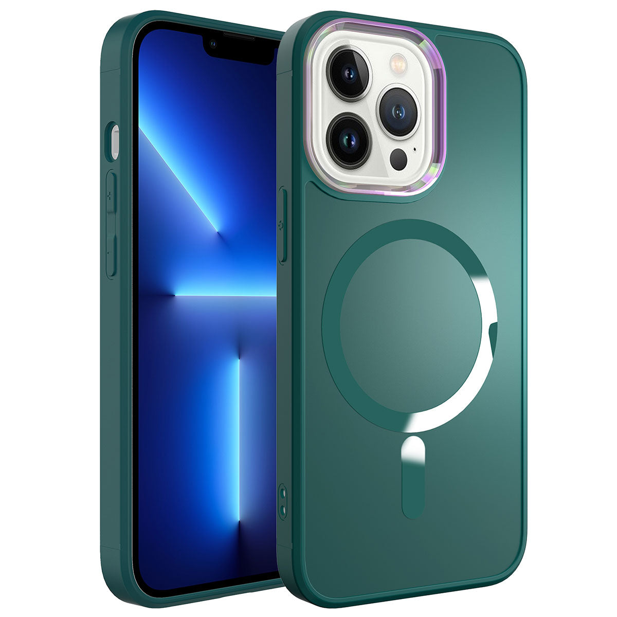 Apple iPhone 13 Pro Uyumlu Kılıf M-safe Wireless Şarj Özellikli Zore Stil Kapak