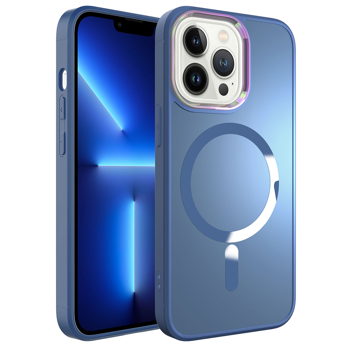 Apple iPhone 13 Pro Uyumlu Kılıf M-safe Wireless Şarj Özellikli Zore Stil Kapak