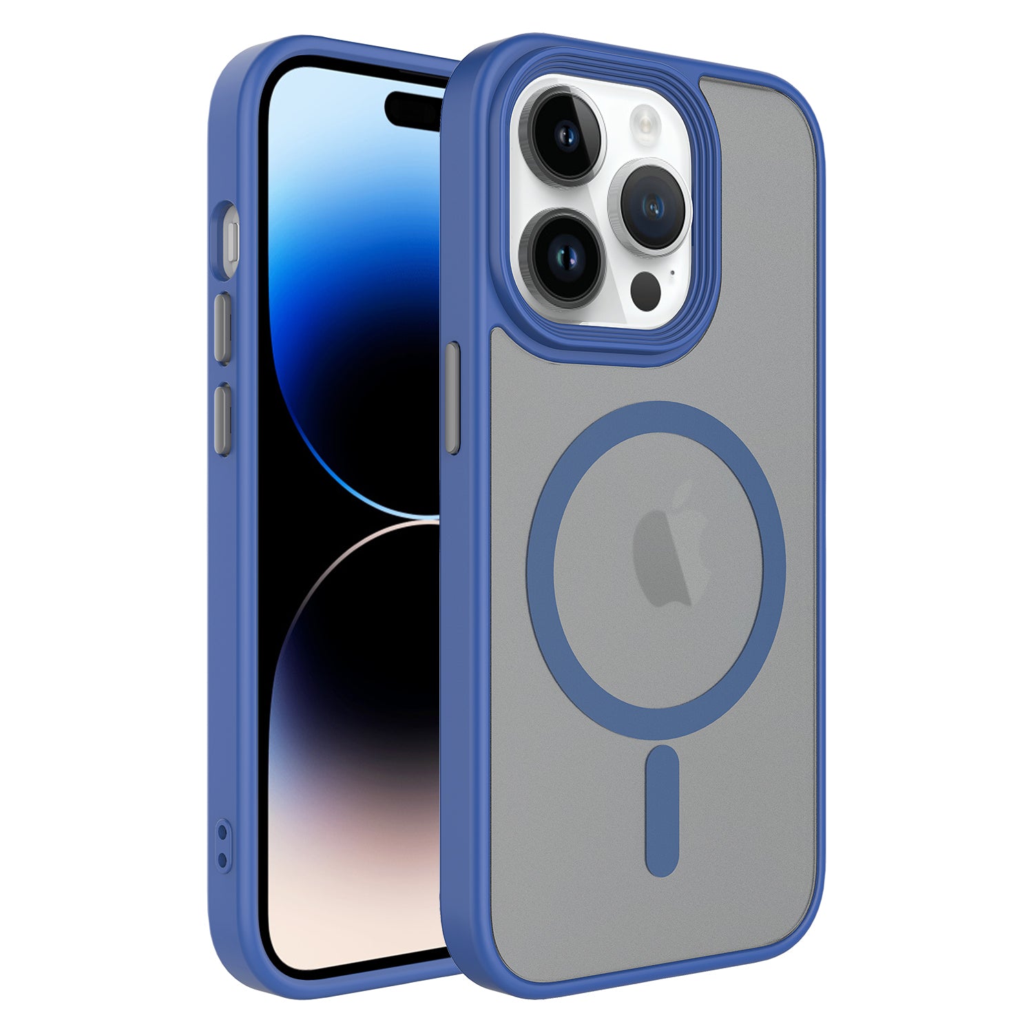 Apple iPhone 13 Pro Uyumlu Kılıf Mat Arka Yüzey Wireless Şarj Özellikli Zore Flet M-safe Kapak