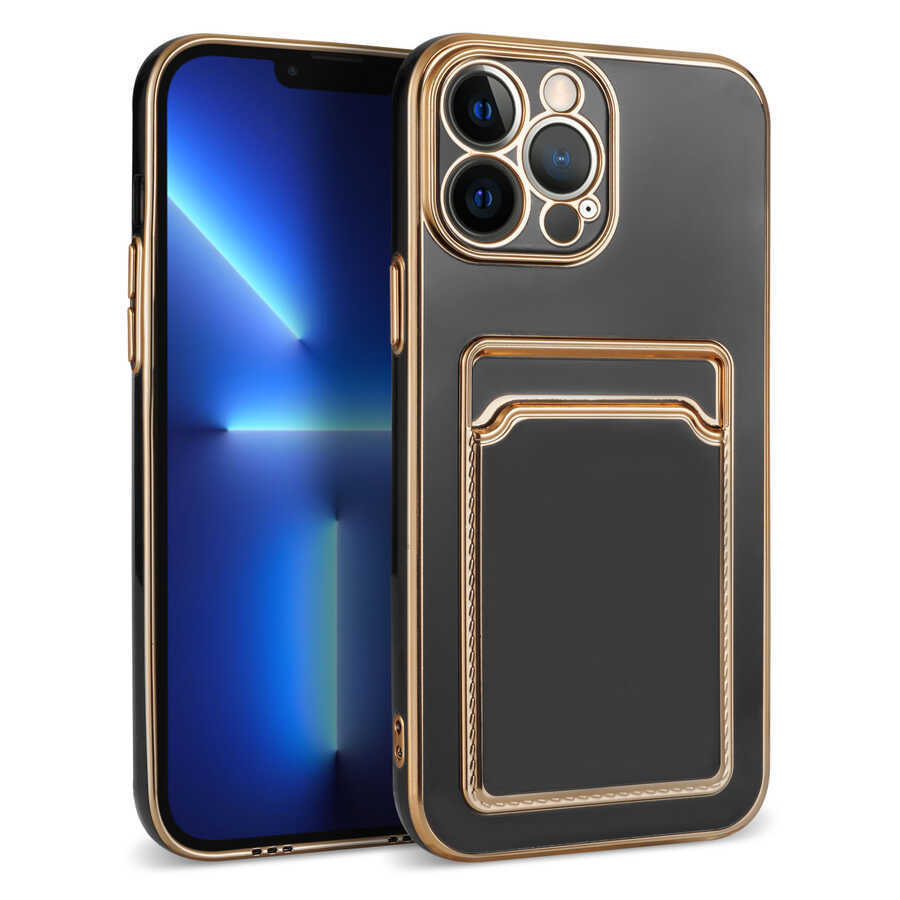 Apple iPhone 13 Pro Uyumlu Kılıf Zore Bark Kartlıklı Kapak