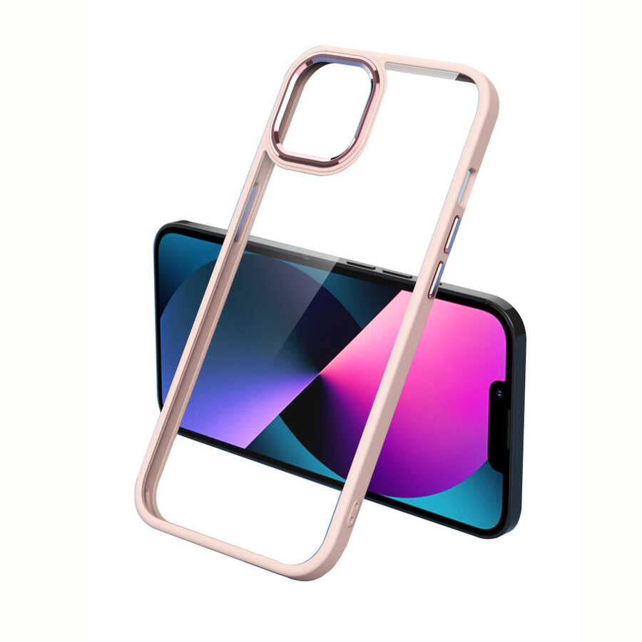 Apple iPhone 13 Pro Uyumlu Kılıf Zore Krom Kapak
