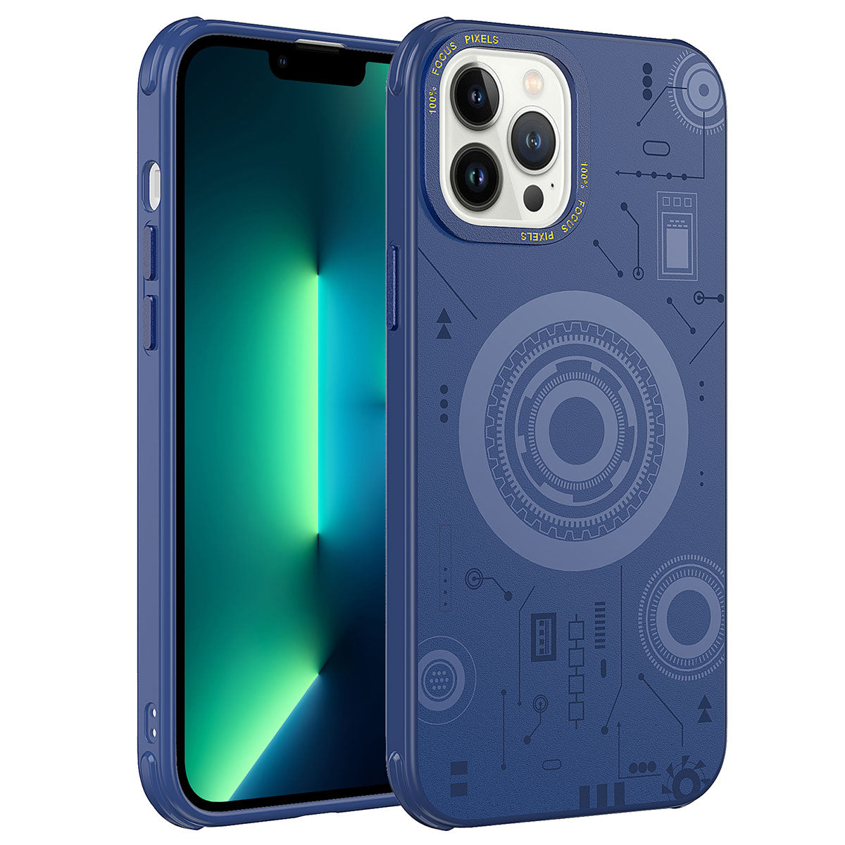 Apple iPhone 13 Pro Uyumlu Kılıf Zore Wireless Şarj Özellikli Desenli Hot Kapak