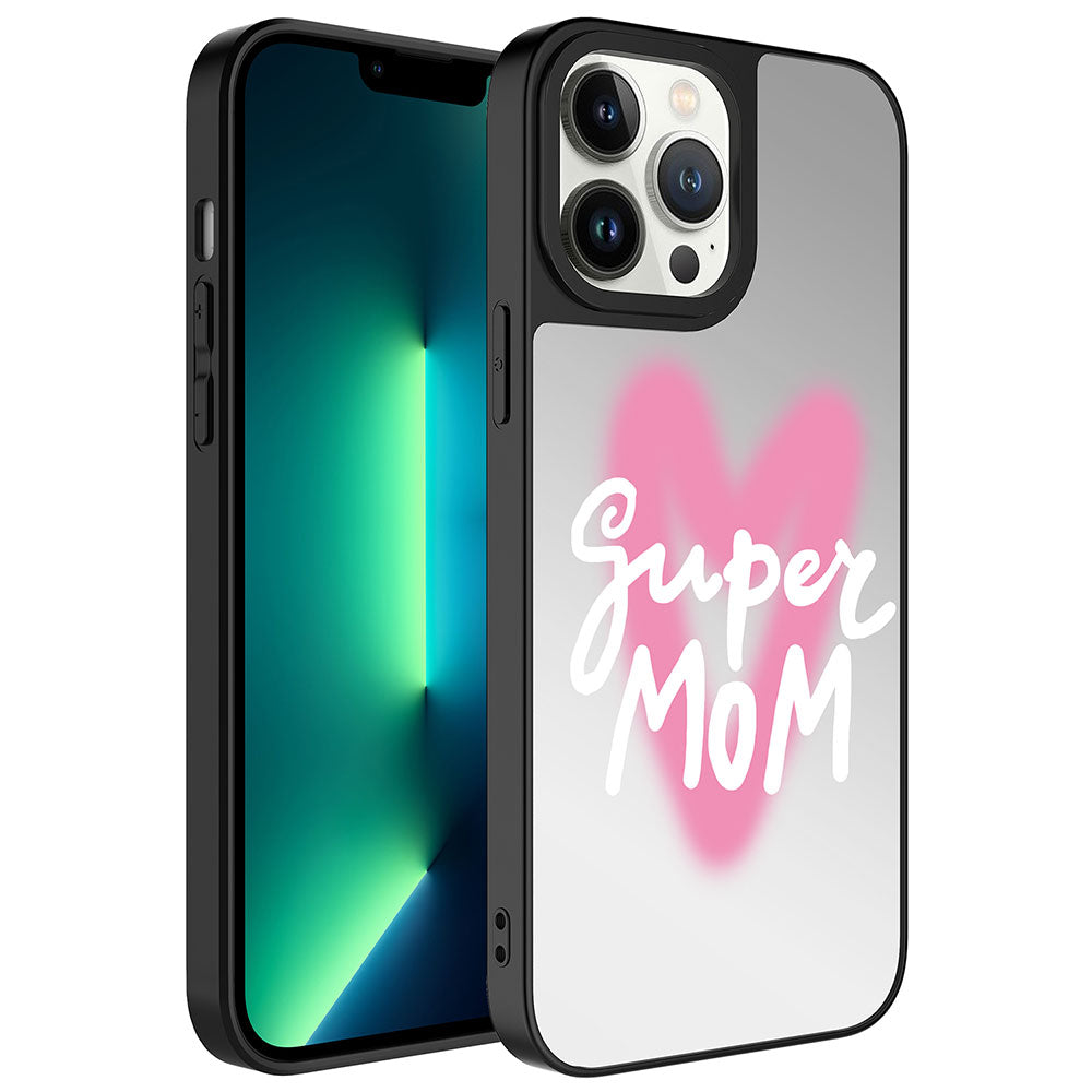 Apple iPhone 13 Pro Max Uyumlu Kılıf Aynalı Desenli Kamera Korumalı Parlak Zore Mirror Kapak