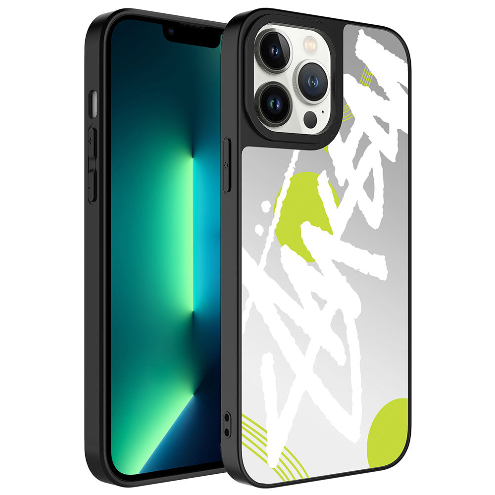 Apple iPhone 13 Pro Max Uyumlu Kılıf Aynalı Desenli Kamera Korumalı Parlak Zore Mirror Kapak