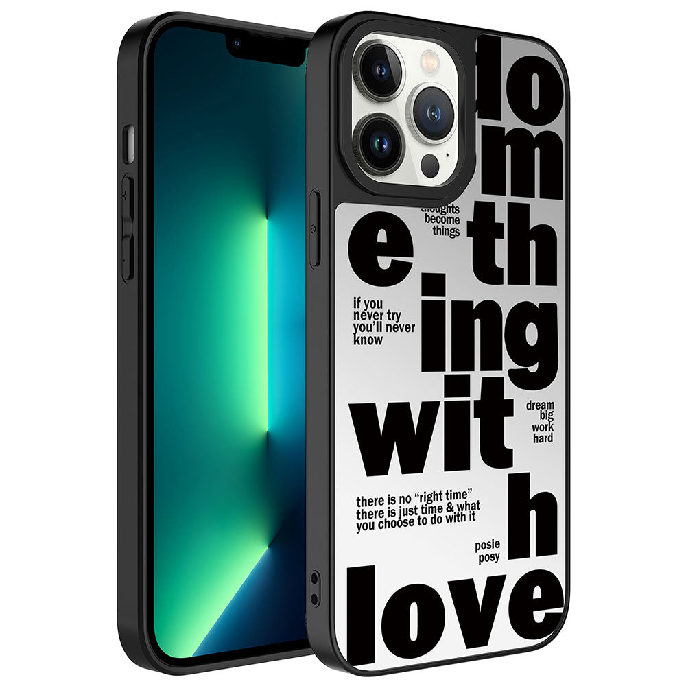 Apple iPhone 13 Pro Max Uyumlu Kılıf Aynalı Desenli Kamera Korumalı Parlak Zore Mirror Kapak