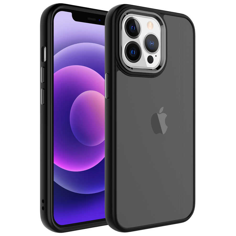 Apple iPhone 13 Pro Max Uyumlu Kılıf Buzlu Sert PC Zore May Kapak