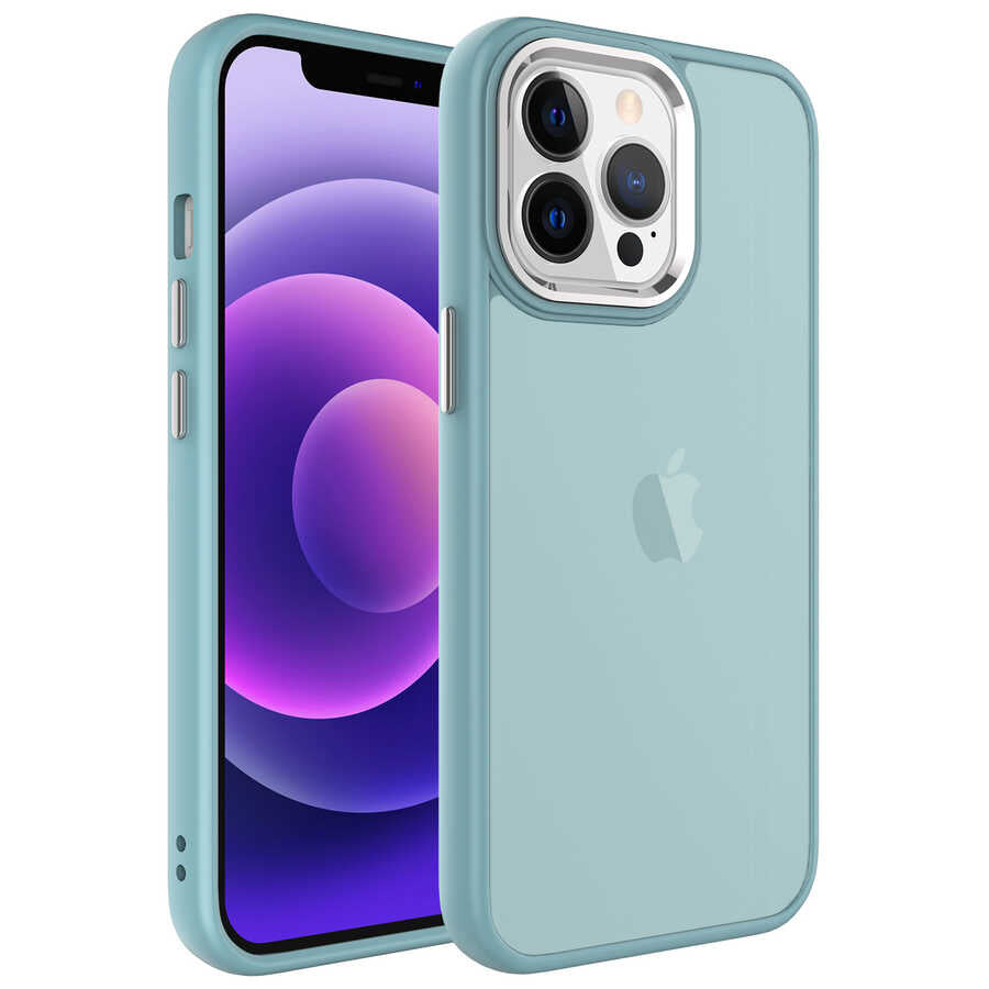 Apple iPhone 13 Pro Max Uyumlu Kılıf Buzlu Sert PC Zore May Kapak