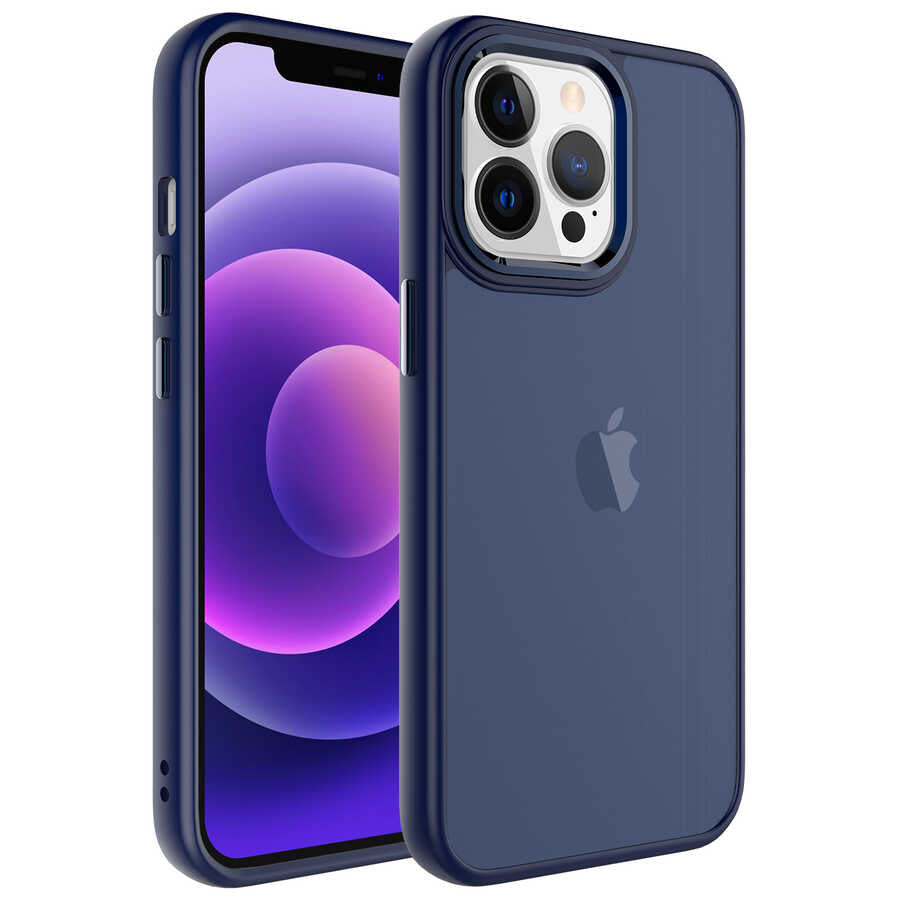 Apple iPhone 13 Pro Max Uyumlu Kılıf Buzlu Sert PC Zore May Kapak