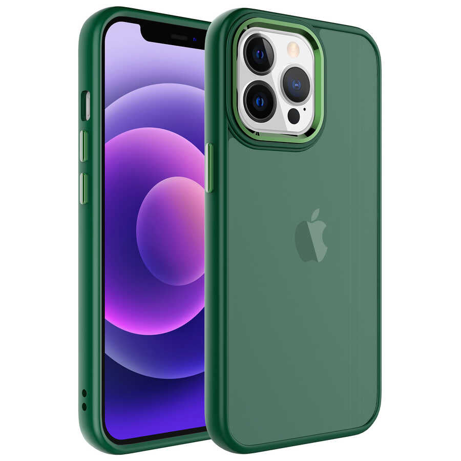 Apple iPhone 13 Pro Max Uyumlu Kılıf Buzlu Sert PC Zore May Kapak