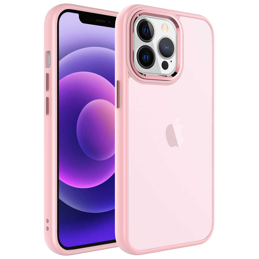 Apple iPhone 13 Pro Max Uyumlu Kılıf Buzlu Sert PC Zore May Kapak