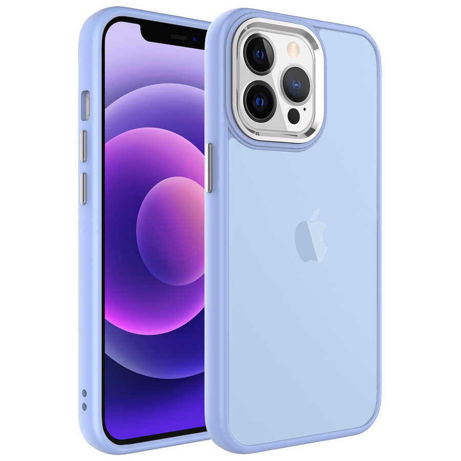 Apple iPhone 13 Pro Max Uyumlu Kılıf Buzlu Sert PC Zore May Kapak