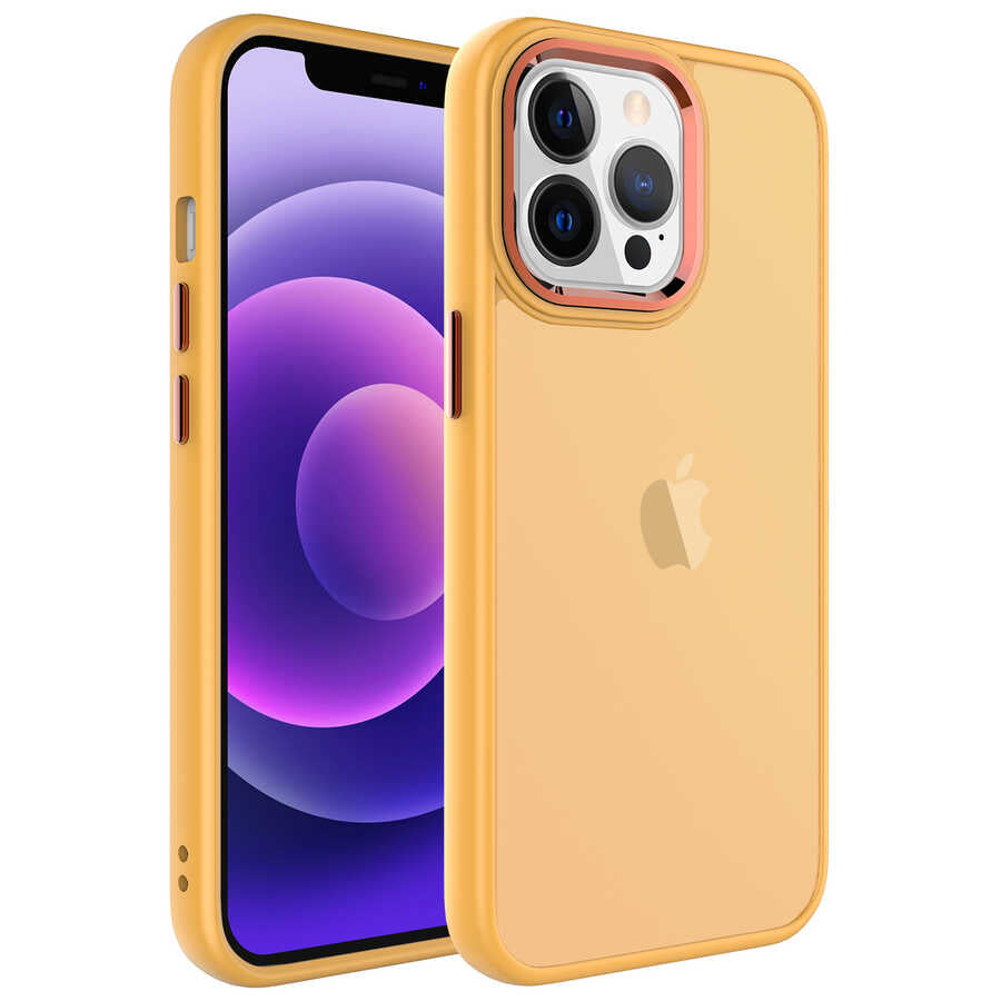 Apple iPhone 13 Pro Max Uyumlu Kılıf Buzlu Sert PC Zore May Kapak
