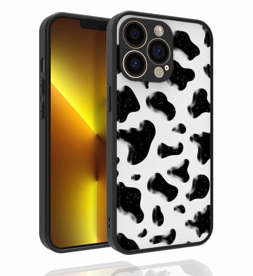 Apple iPhone 13 Pro Max Uyumlu Kılıf Desenli Kamera Korumalı Parlak Zore Nora Kapak