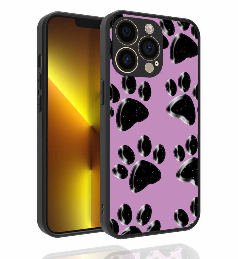 Apple iPhone 13 Pro Max Uyumlu Kılıf Desenli Kamera Korumalı Parlak Zore Nora Kapak