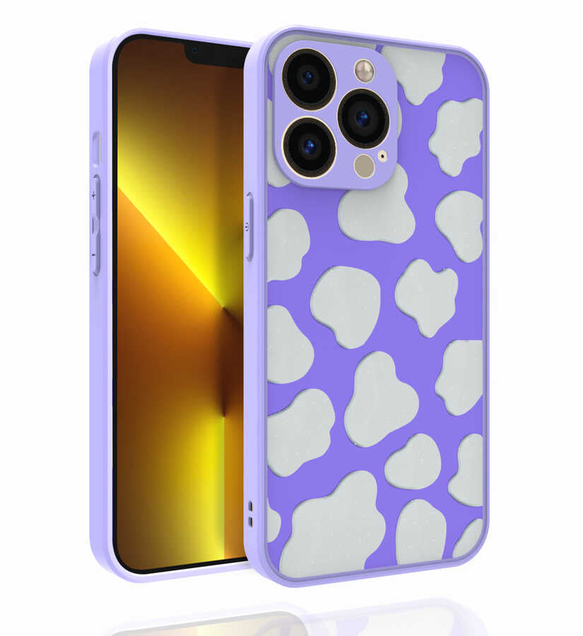 Apple iPhone 13 Pro Max Uyumlu Kılıf Desenli Kamera Korumalı Parlak Zore Nora Kapak