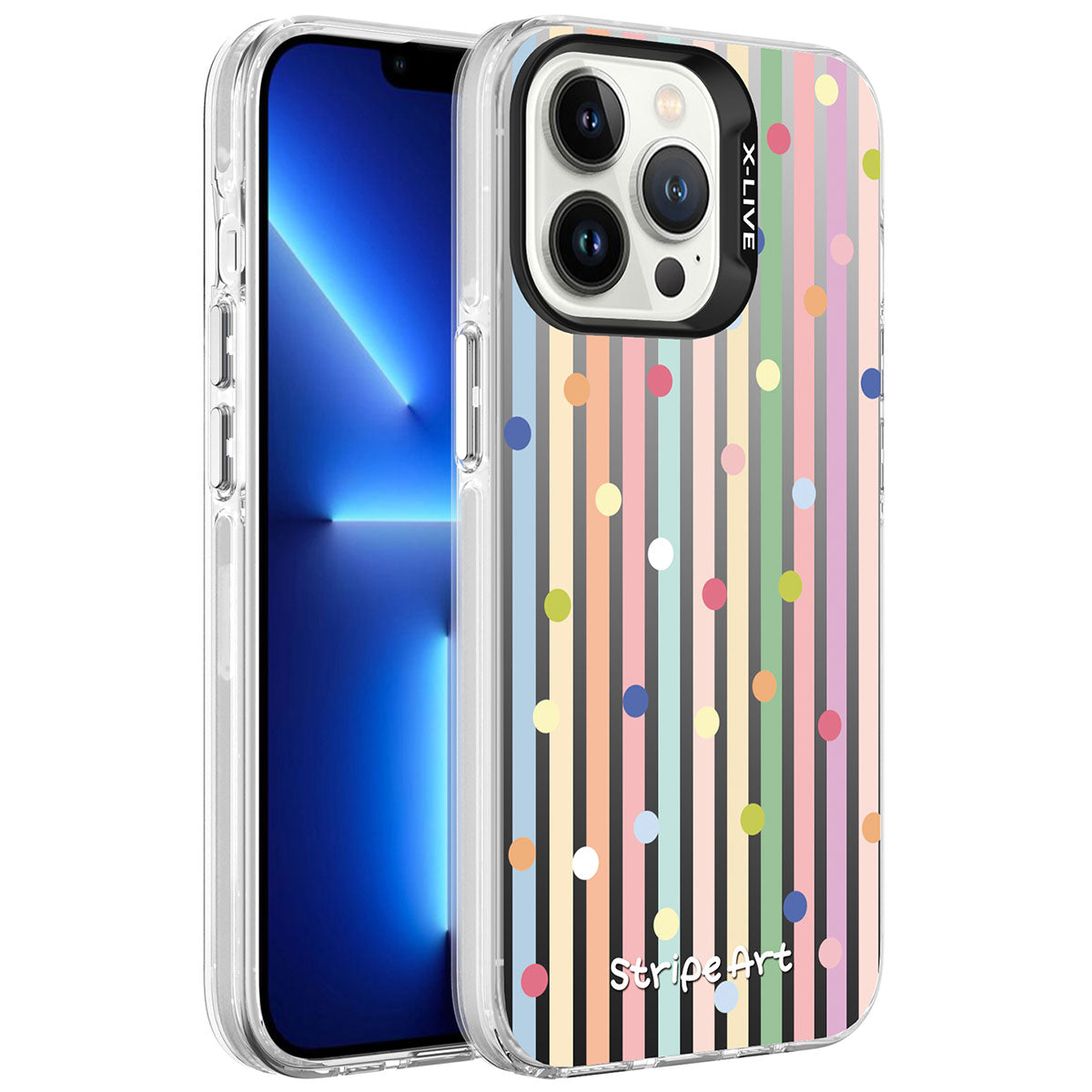 Apple iPhone 13 Pro Max Uyumlu Kılıf Desenli Zore Silver Sert Kapak