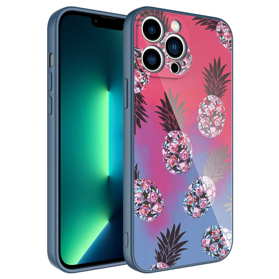 Apple iPhone 13 Pro Max Uyumlu Kılıf Kamera Korumalı Desenli Sert Silikon Zore Epoksi Kapak