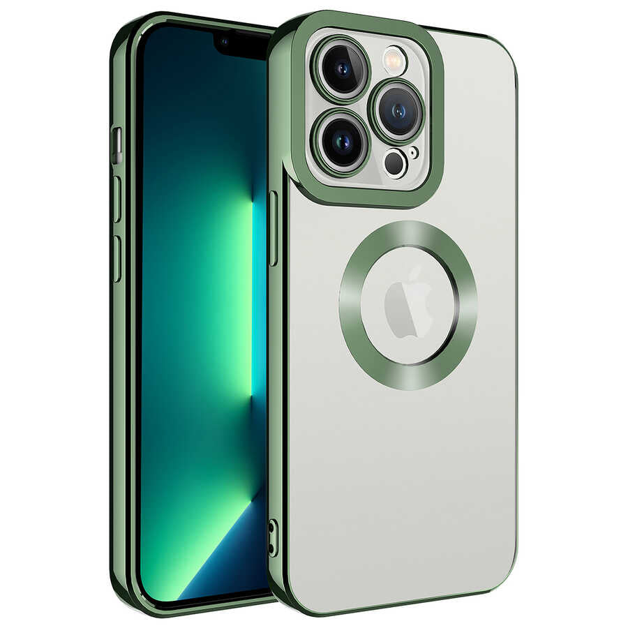 Apple iPhone 13 Pro Max Uyumlu Kılıf Kamera Korumalı Logo Gösteren Zore Omega Kapak