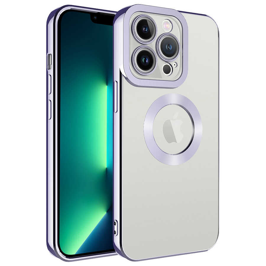 Apple iPhone 13 Pro Max Uyumlu Kılıf Kamera Korumalı Logo Gösteren Zore Omega Kapak