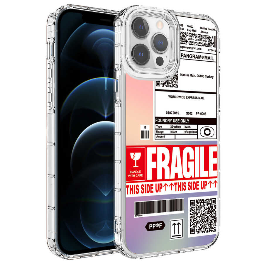 Apple iPhone 13 Pro Max Uyumlu Kılıf Kamera Korumalı Renkli Desenli Sert Silikon Zore Korn Kapak