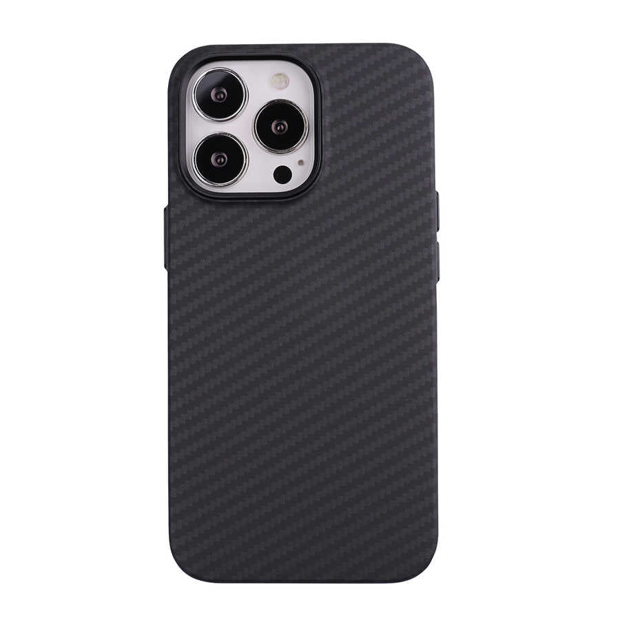 Apple iPhone 13 Pro Max Uyumlu Kılıf Karbon Fiber Tasarımlı Zore Karbono Kapak