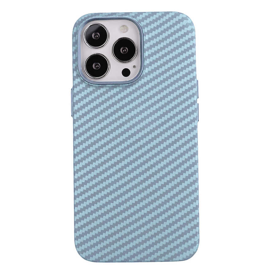 Apple iPhone 13 Pro Max Uyumlu Kılıf Karbon Fiber Tasarımlı Zore Karbono Kapak