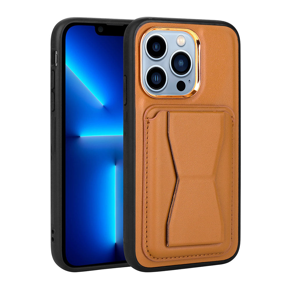 Apple iPhone 13 Pro Max Uyumlu Kılıf Kartlıklı Standlı Pu Deri Zore Memo Kapak