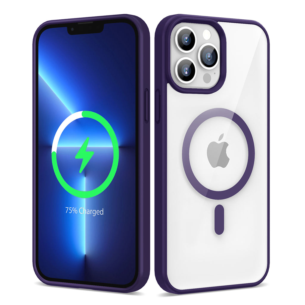 Apple iPhone 13 Pro Max Uyumlu Kılıf M-safe Wireless Şarj Özellikli Silikon Zore Ege Kapak