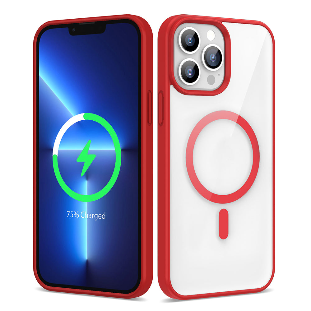 Apple iPhone 13 Pro Max Uyumlu Kılıf M-safe Wireless Şarj Özellikli Silikon Zore Ege Kapak
