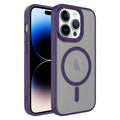 Apple iPhone 13 Pro Max Uyumlu Kılıf Mat Arka Yüzey Wireless Şarj Özellikli Zore Flet M-safe Kapak