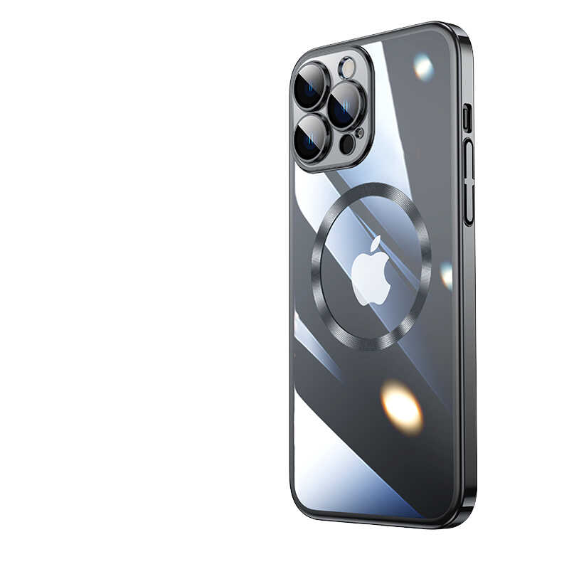Apple iPhone 13 Pro Max Uyumlu Kılıf Wireless Şarj Özellikli Sert PC Zore Riksos M-safe Kapak