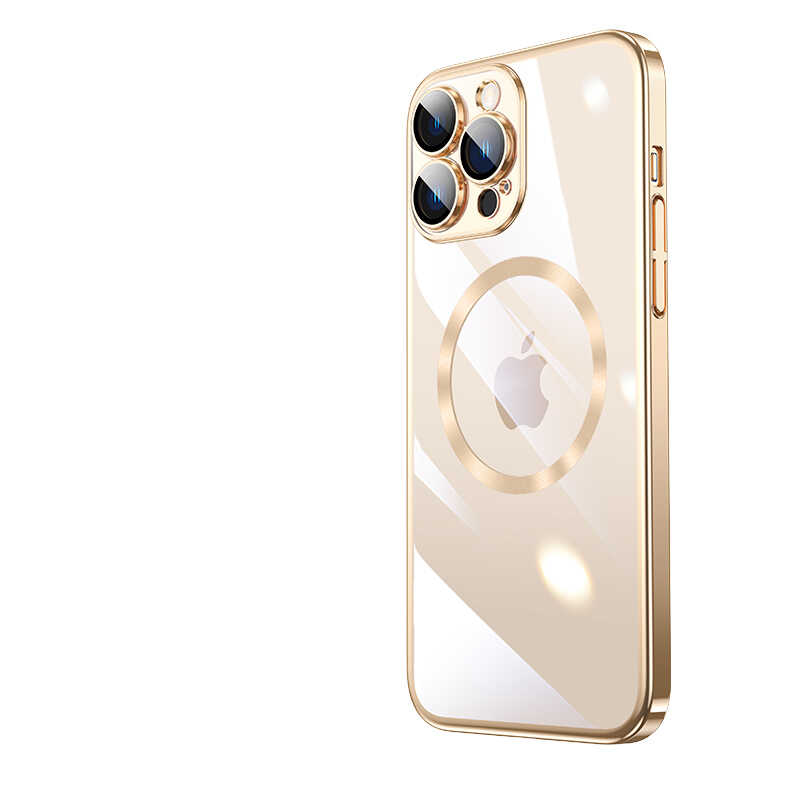 Apple iPhone 13 Pro Max Uyumlu Kılıf Wireless Şarj Özellikli Sert PC Zore Riksos M-safe Kapak