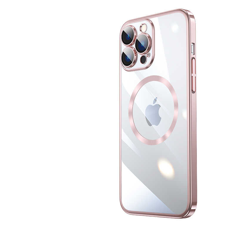Apple iPhone 13 Pro Max Uyumlu Kılıf Wireless Şarj Özellikli Sert PC Zore Riksos M-safe Kapak