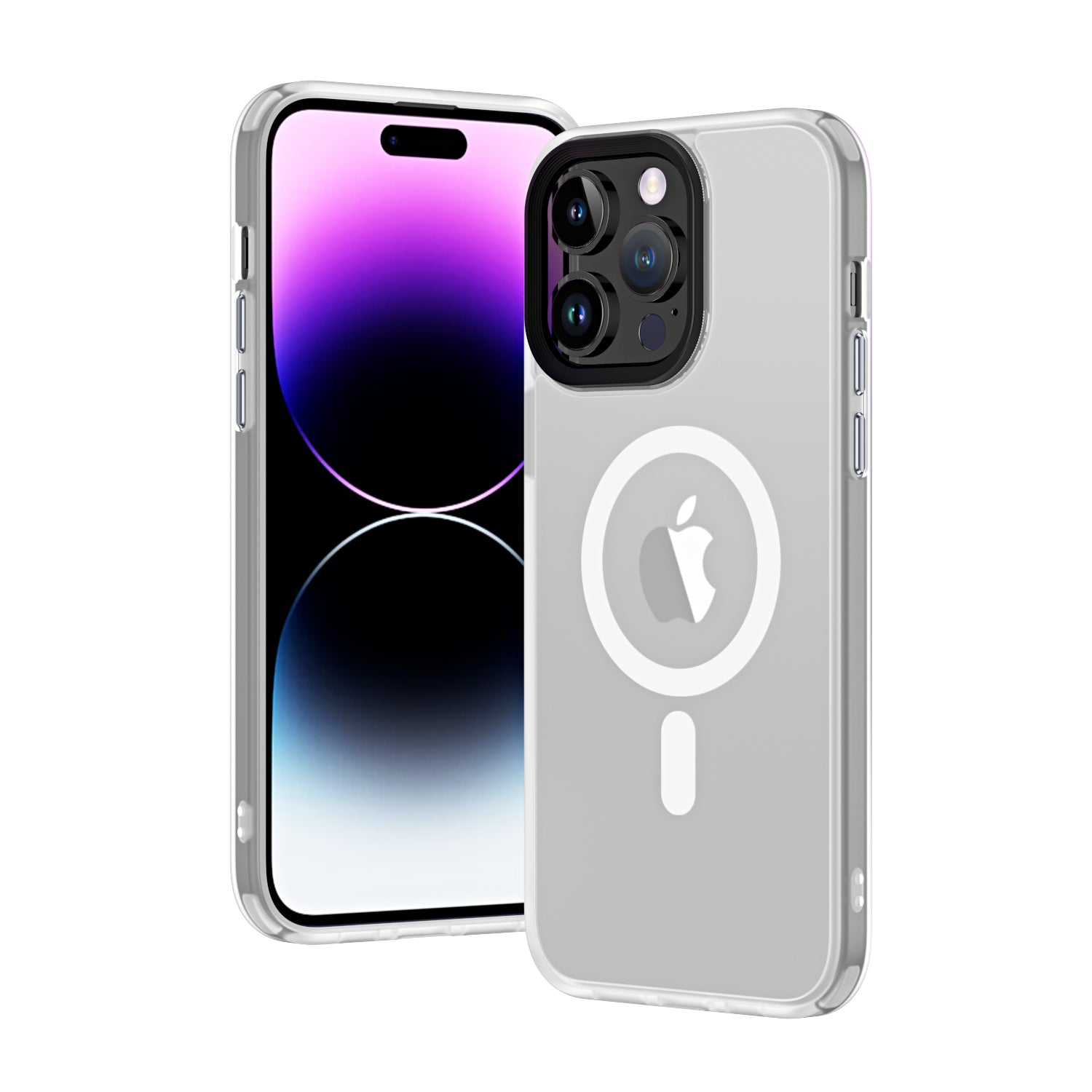 Apple iPhone 13 Pro Max Uyumlu Kılıf Wireless Şarj Özellikli Zore Hibrit M-safe Kapak