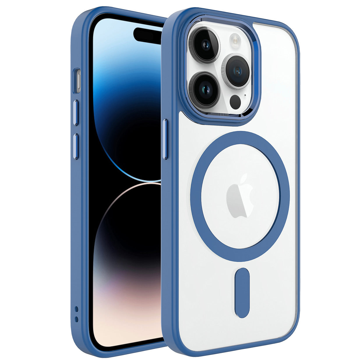 Apple iPhone 13 Pro Max Uyumlu Kılıf Wireless Şarj Özellikli Zore Krom M-safe Silikon Kapak