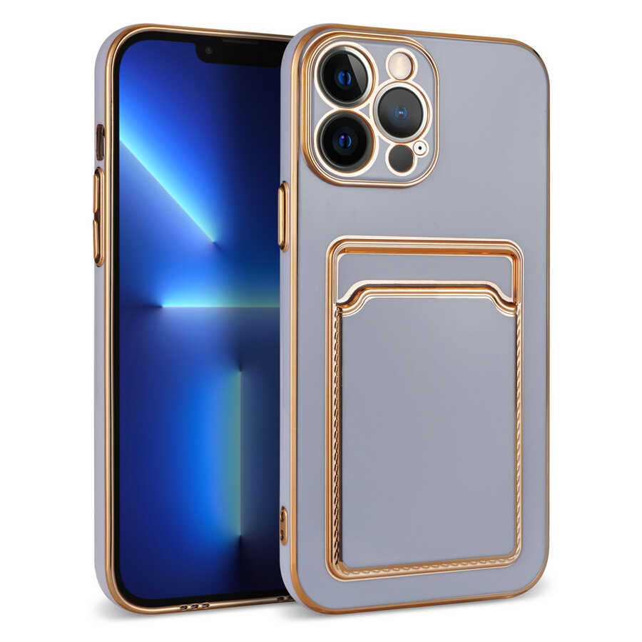 Apple iPhone 13 Pro Max Uyumlu Kılıf Zore Bark Kartlıklı Kapak